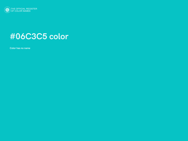 #06C3C5 color image