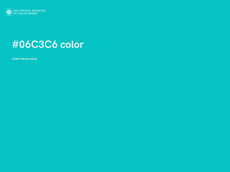 #06C3C6 color image
