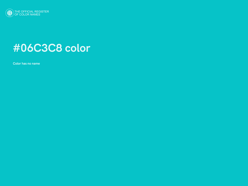 #06C3C8 color image