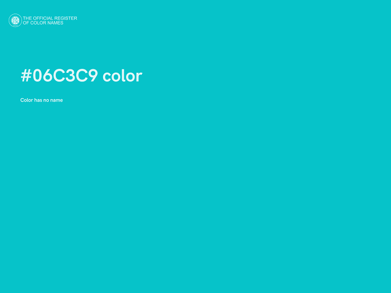 #06C3C9 color image