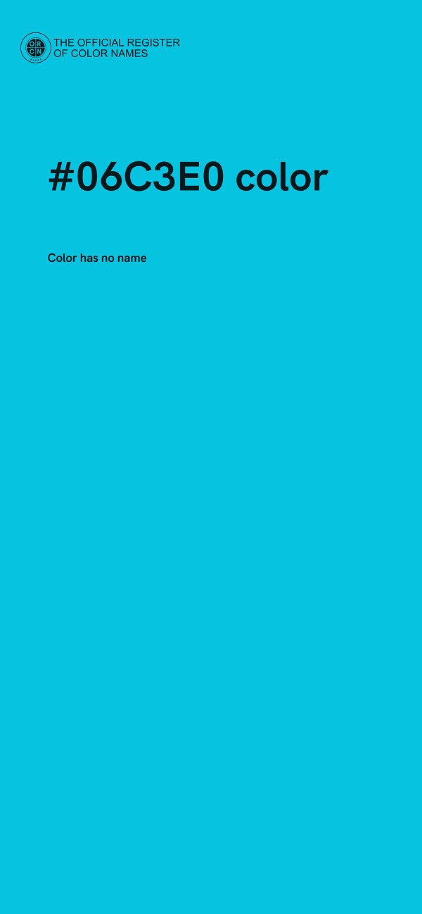 #06C3E0 color image