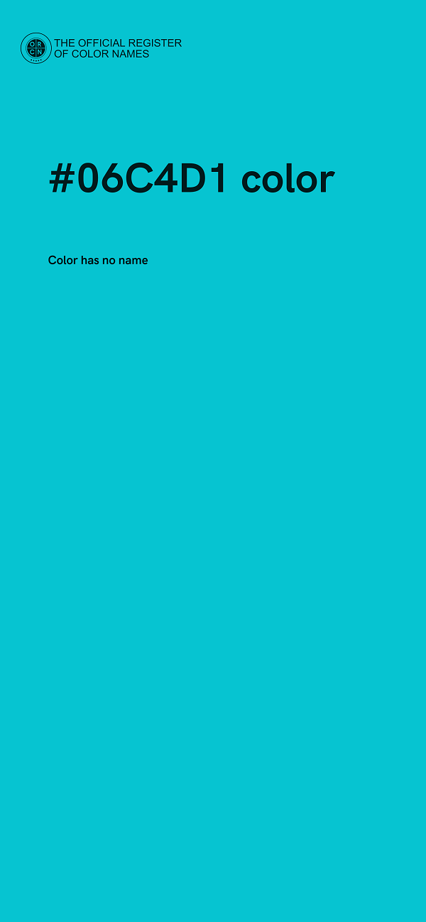 #06C4D1 color image