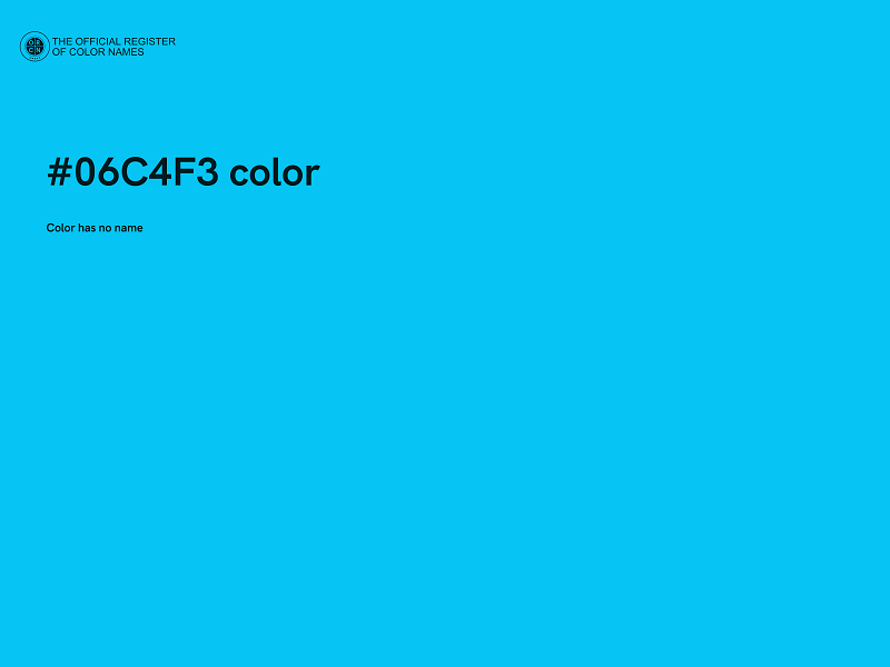 #06C4F3 color image