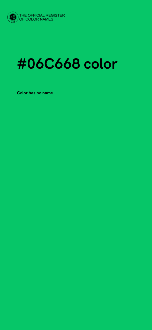 #06C668 color image