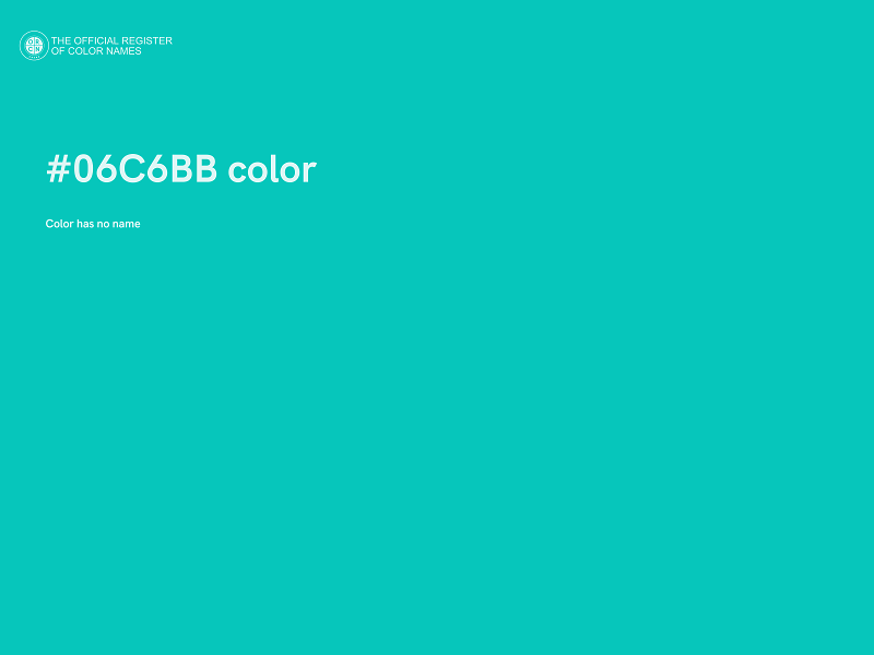 #06C6BB color image