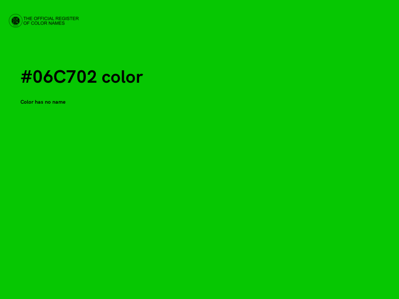 #06C702 color image