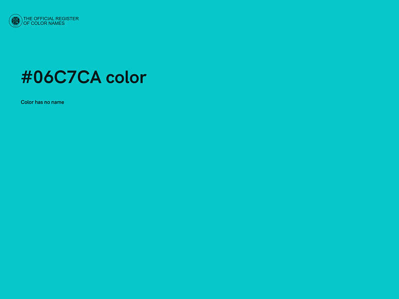 #06C7CA color image