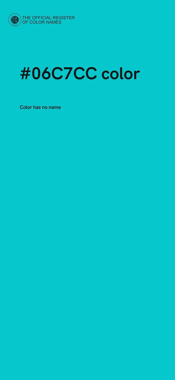 #06C7CC color image