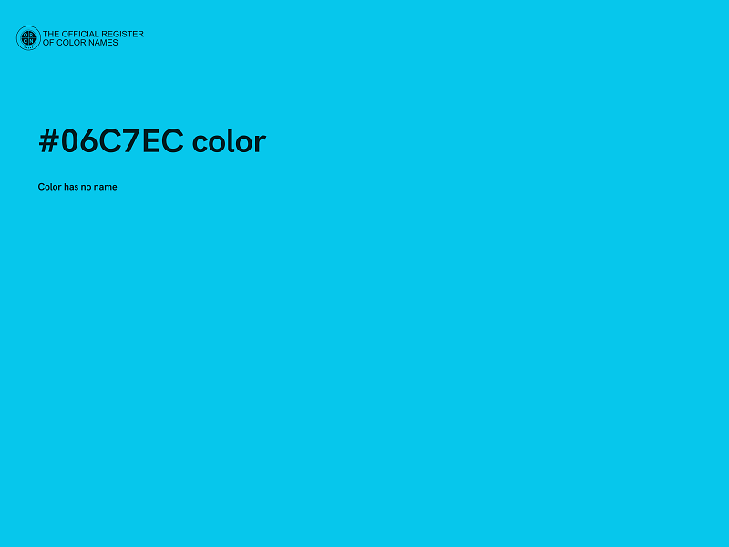 #06C7EC color image