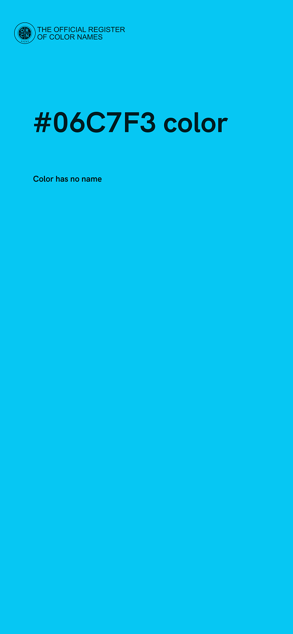 #06C7F3 color image
