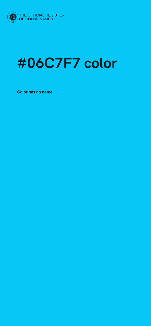 #06C7F7 color image