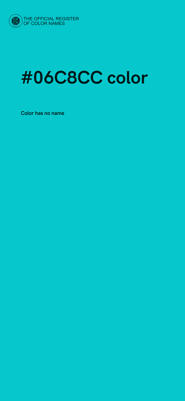 #06C8CC color image