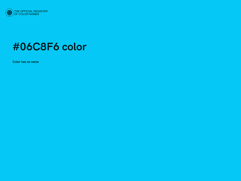 #06C8F6 color image