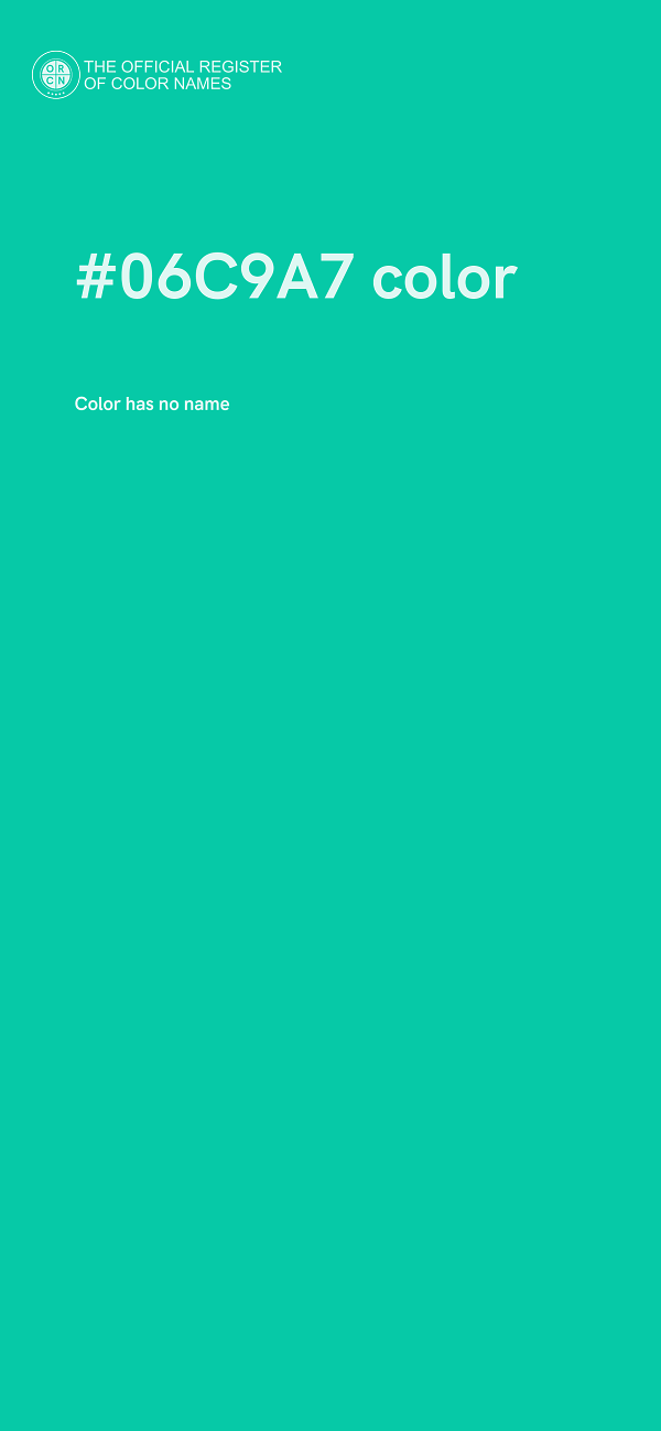#06C9A7 color image