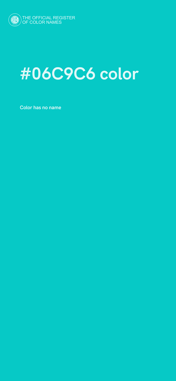 #06C9C6 color image