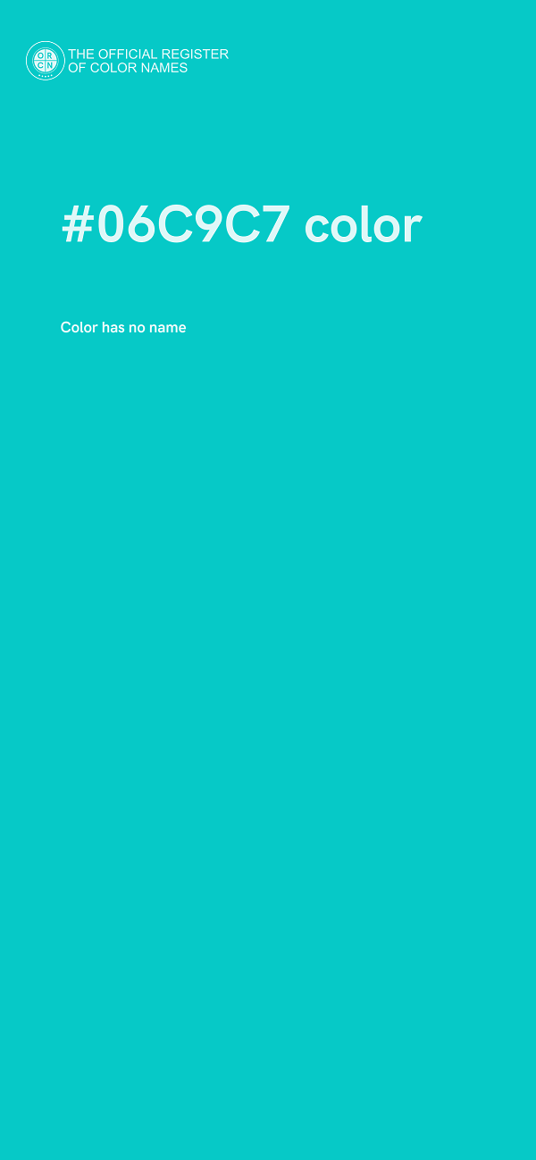#06C9C7 color image