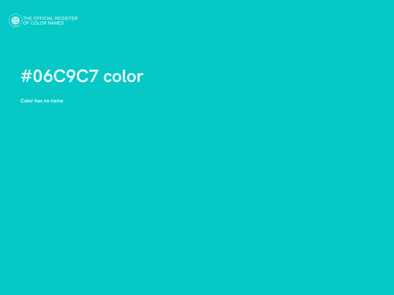 #06C9C7 color image