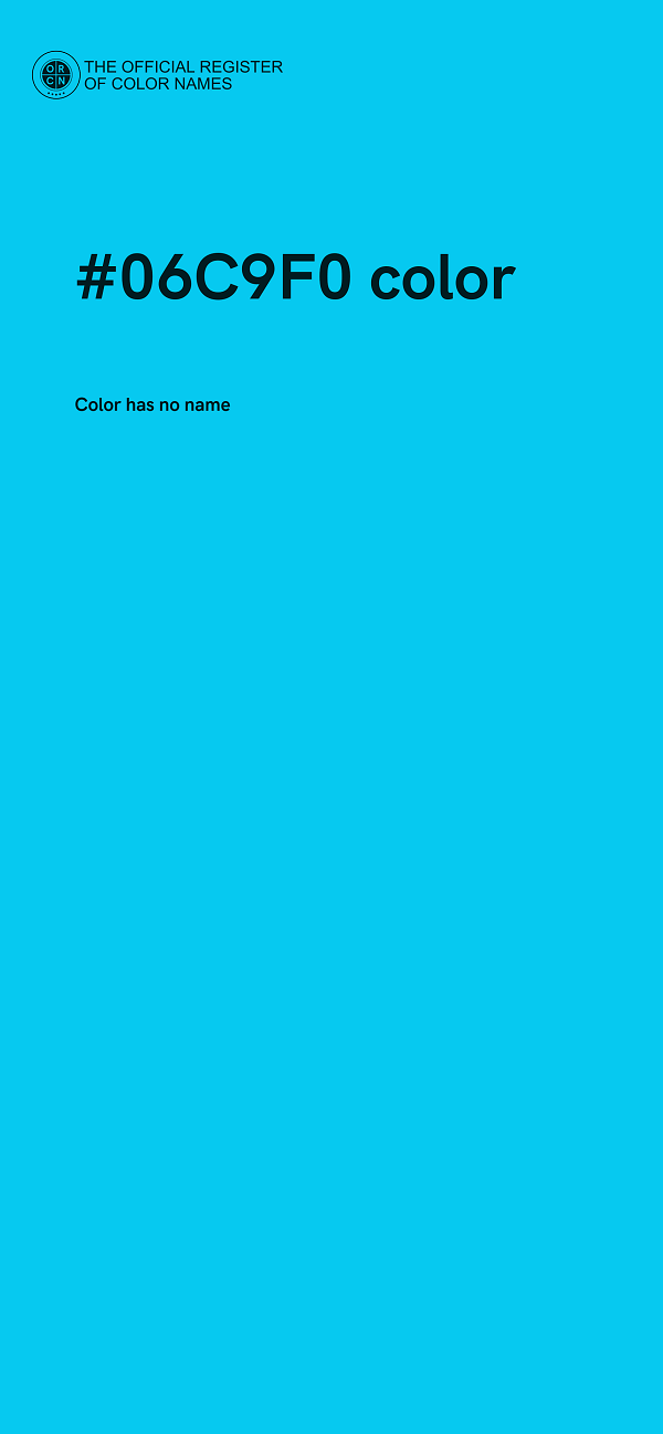 #06C9F0 color image