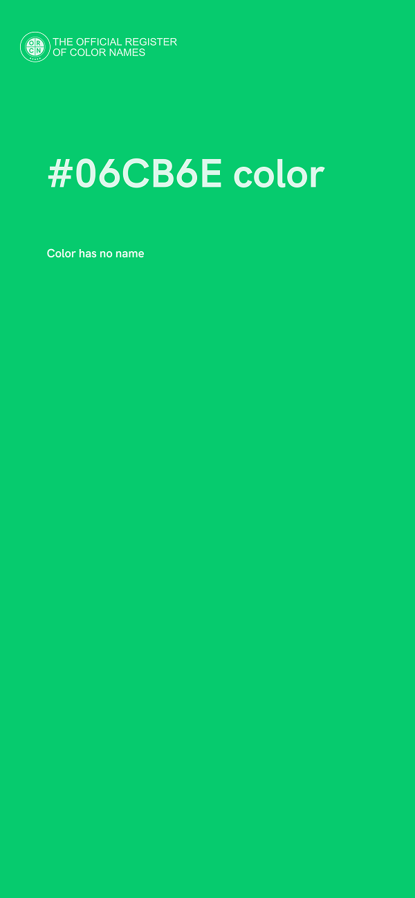 #06CB6E color image