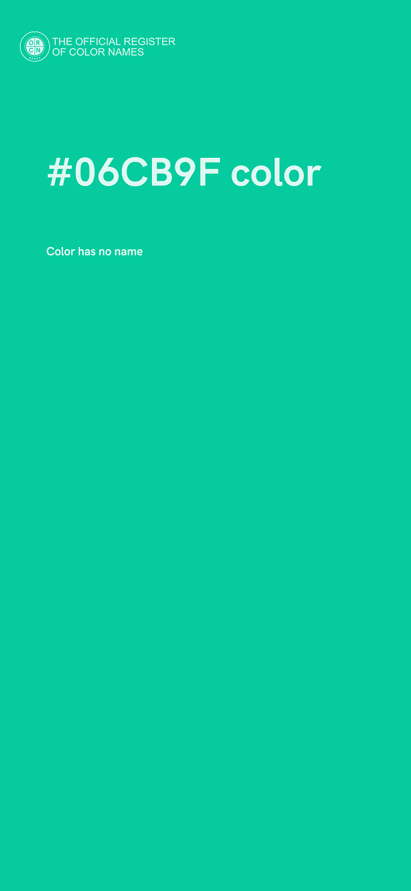 #06CB9F color image