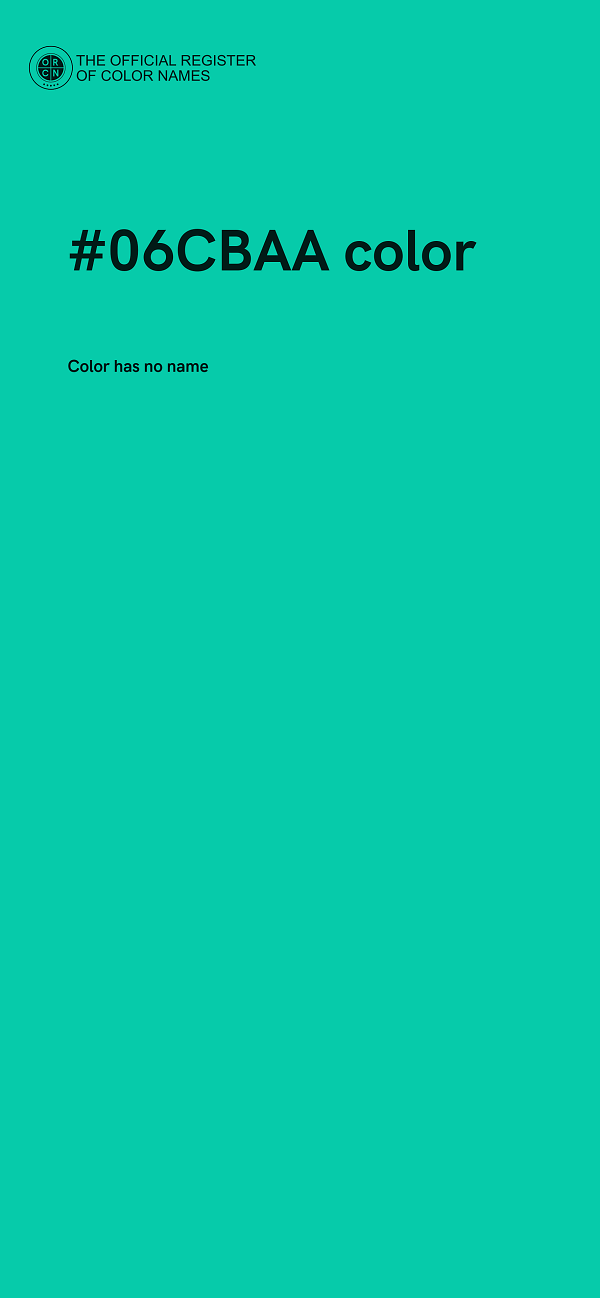 #06CBAA color image