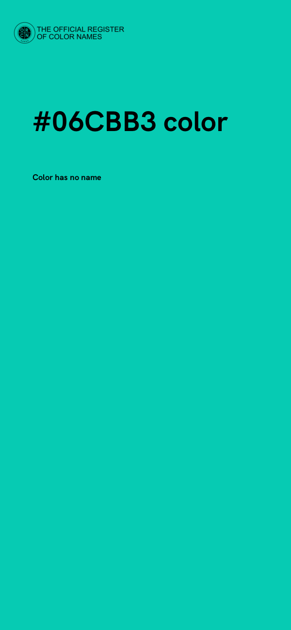 #06CBB3 color image