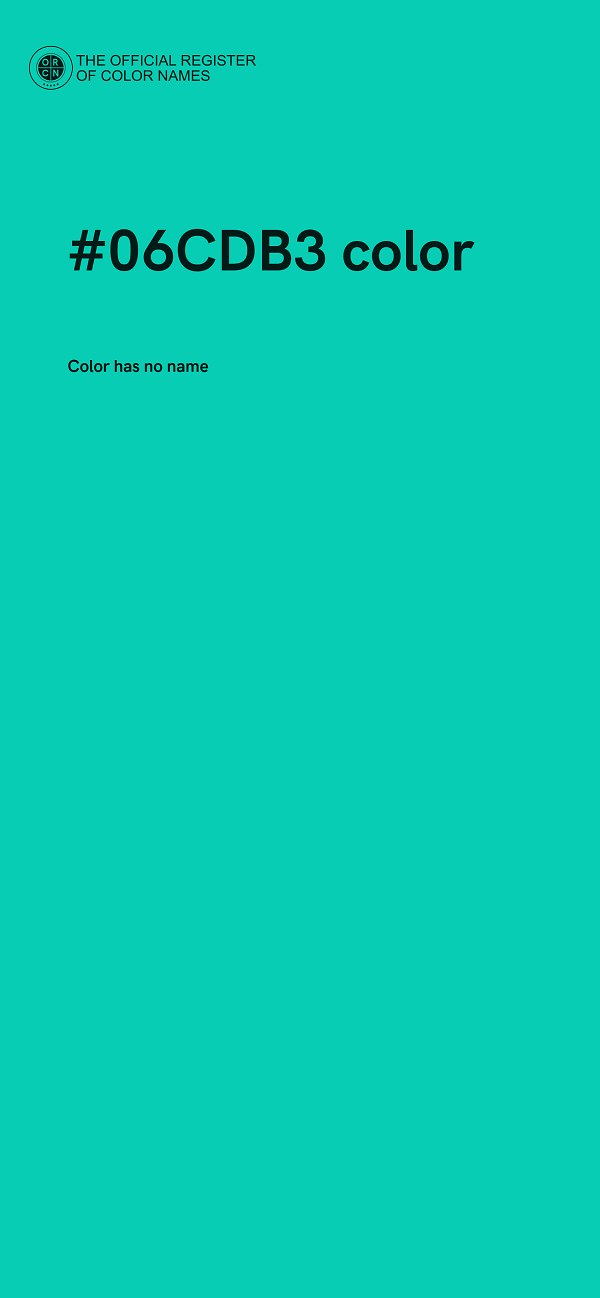 #06CDB3 color image