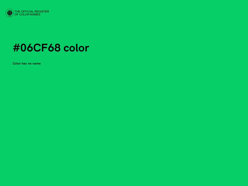 #06CF68 color image