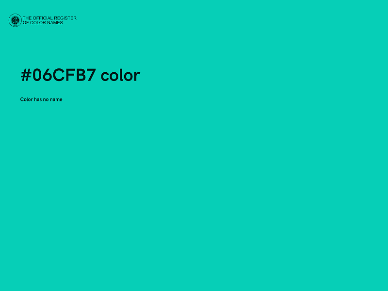 #06CFB7 color image
