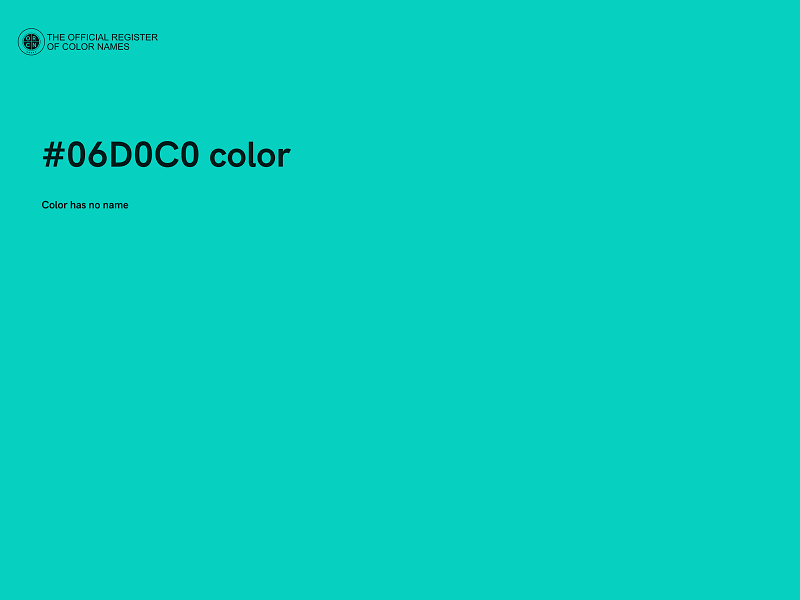 #06D0C0 color image