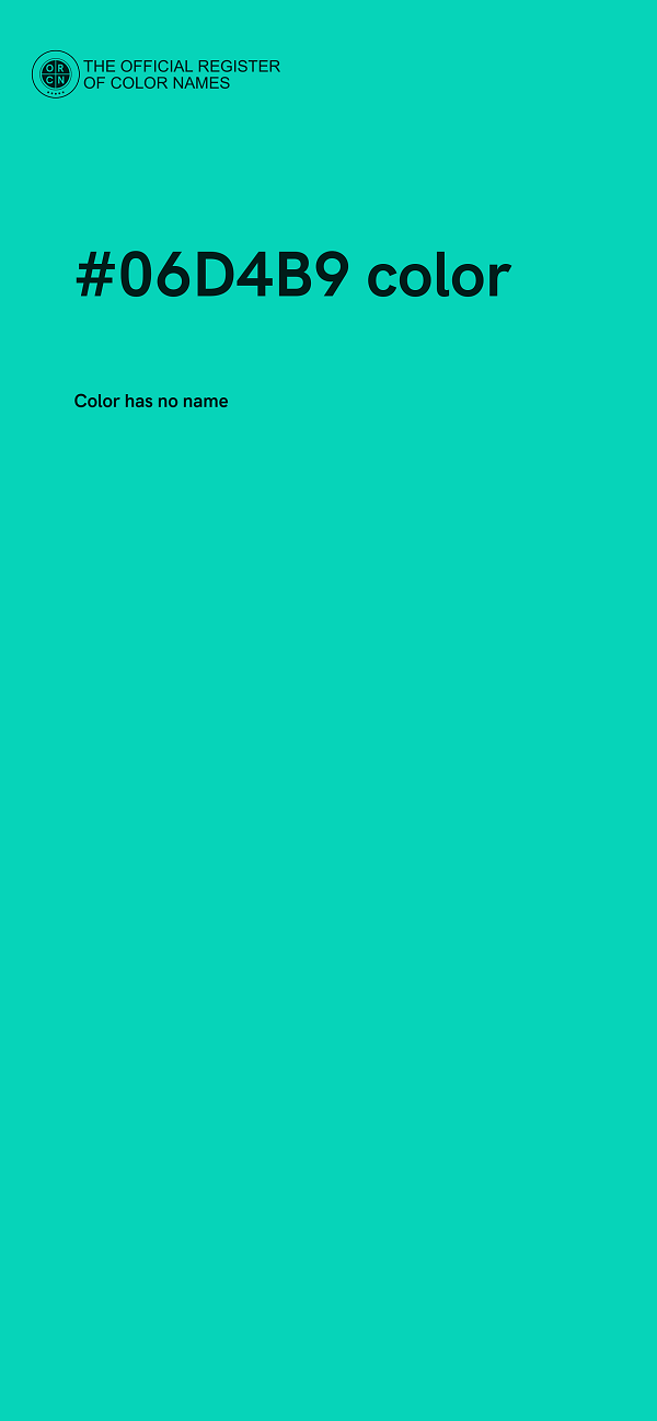 #06D4B9 color image