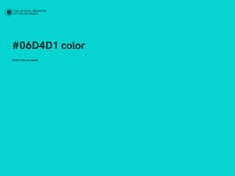 #06D4D1 color image