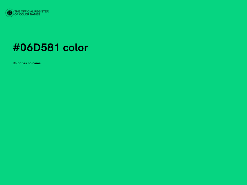 #06D581 color image