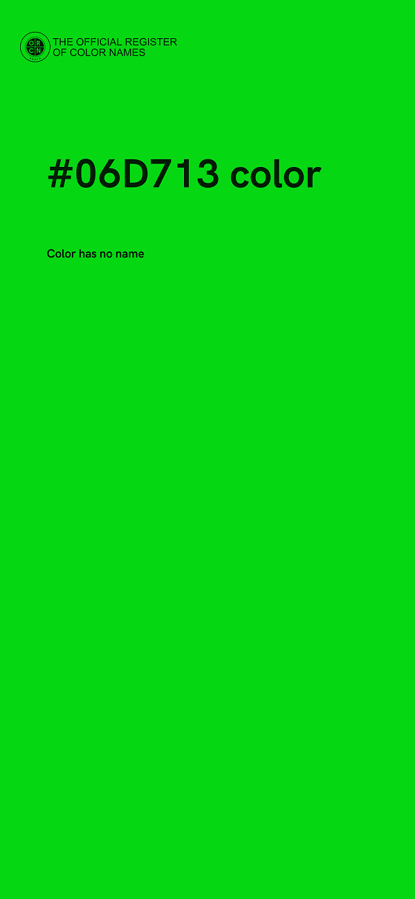 #06D713 color image