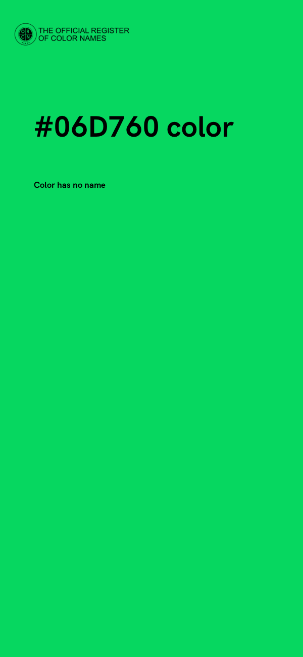 #06D760 color image