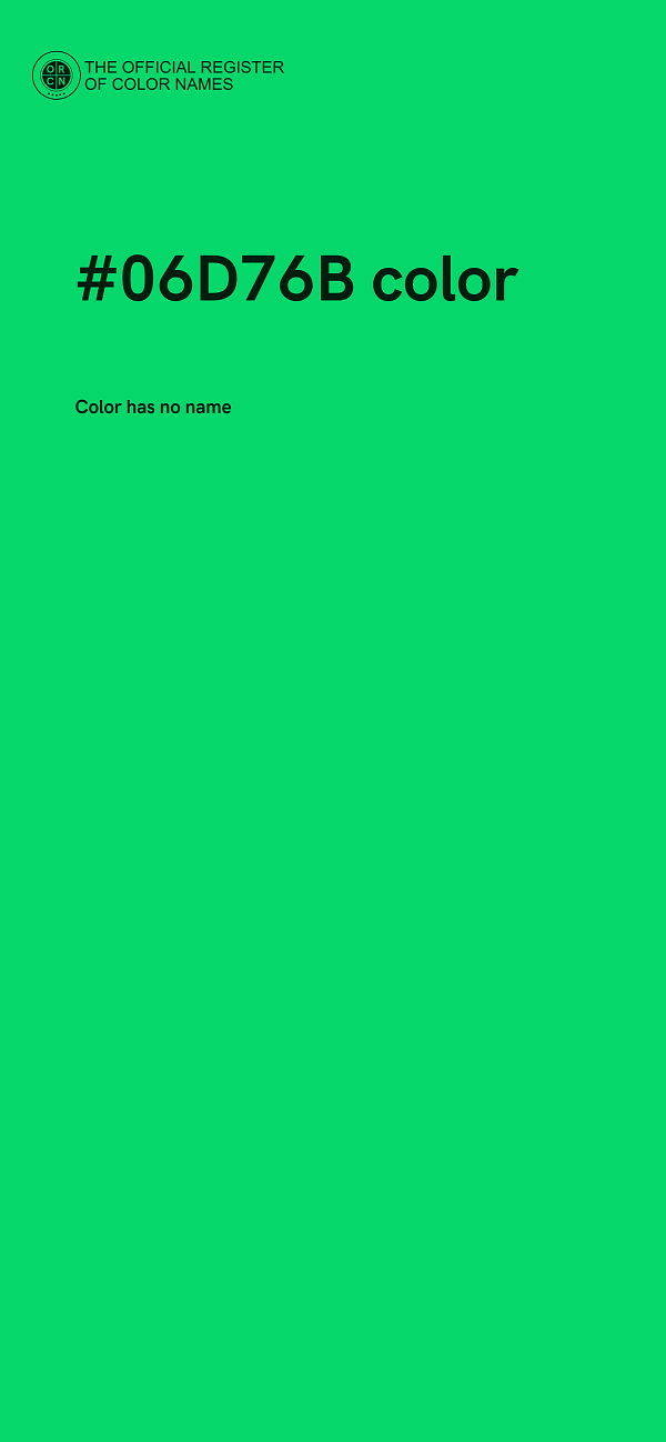 #06D76B color image
