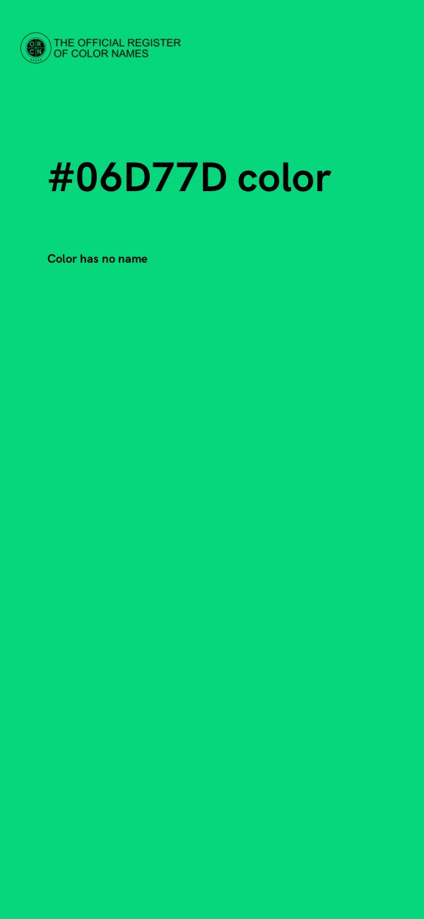 #06D77D color image