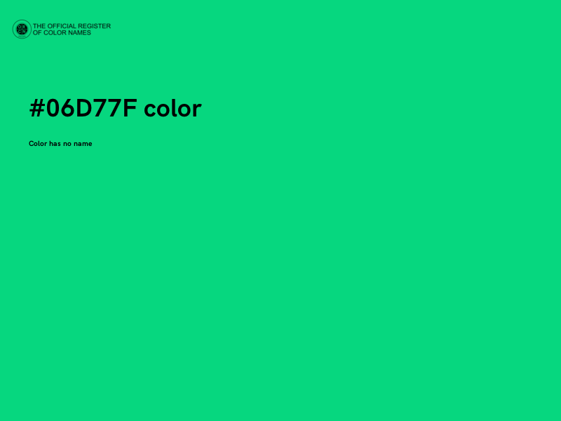 #06D77F color image