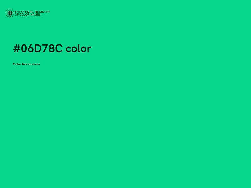 #06D78C color image