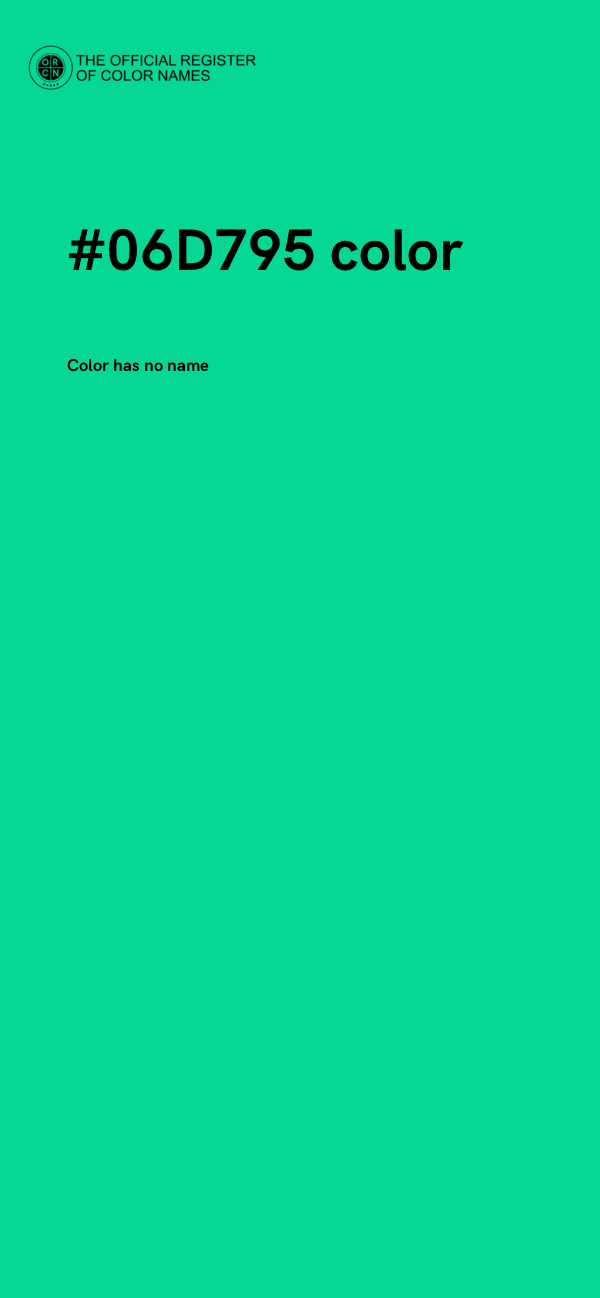 #06D795 color image