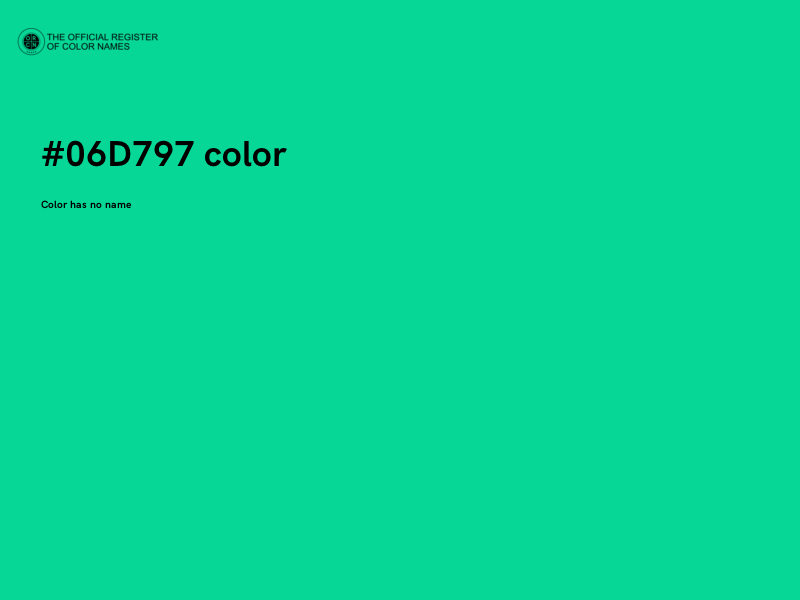 #06D797 color image