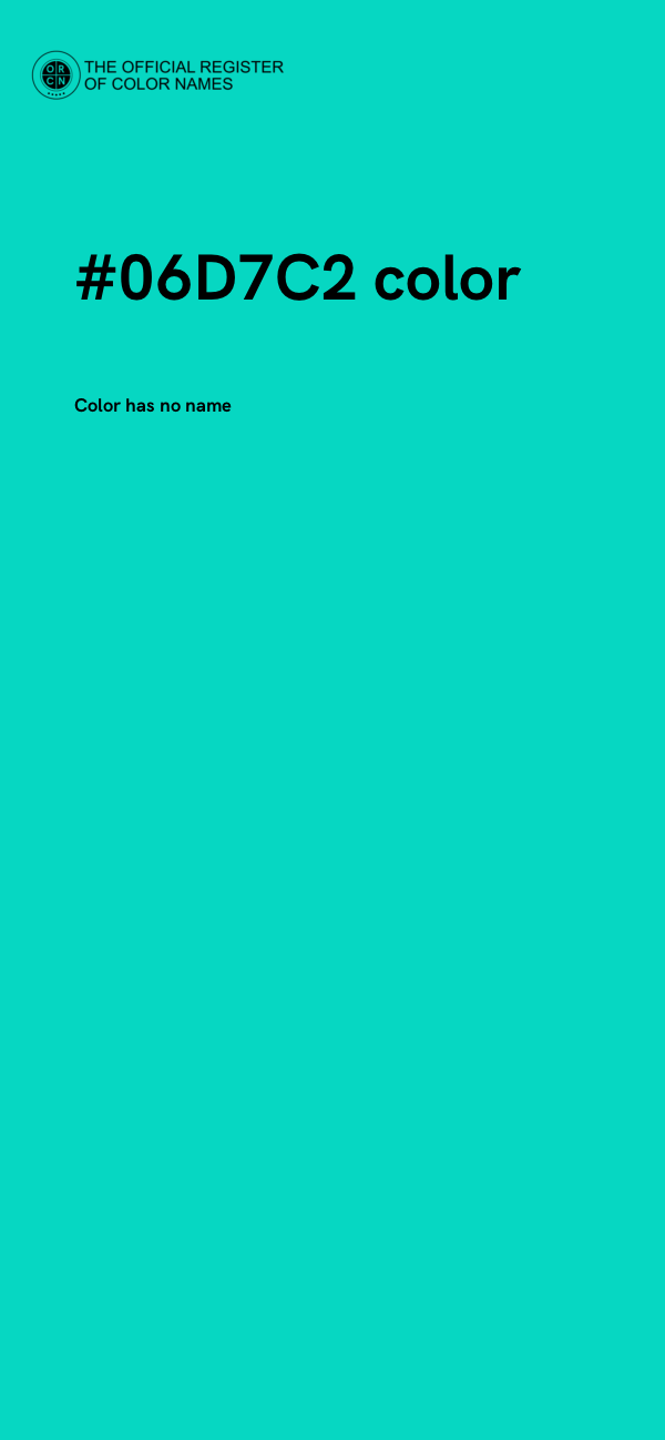 #06D7C2 color image
