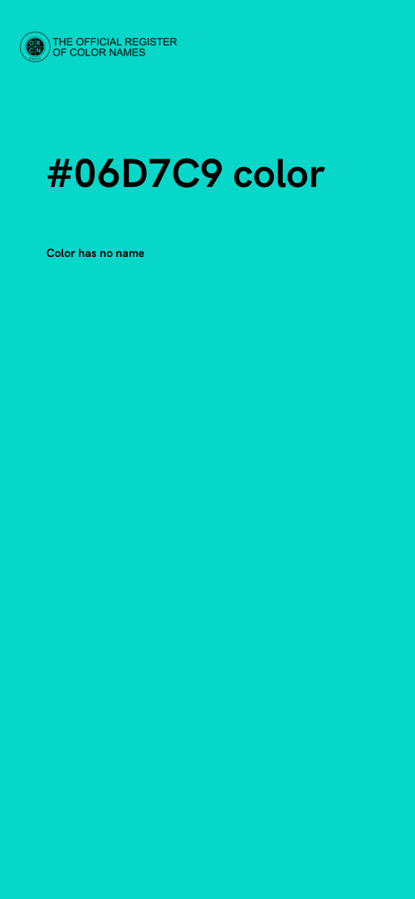 #06D7C9 color image