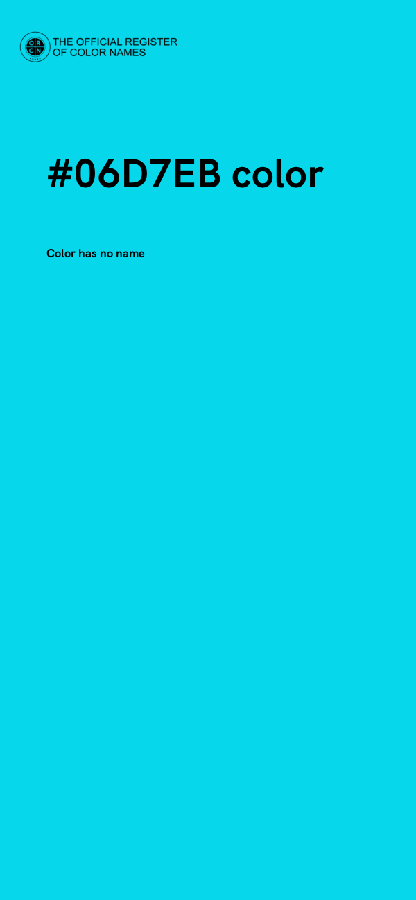 #06D7EB color image