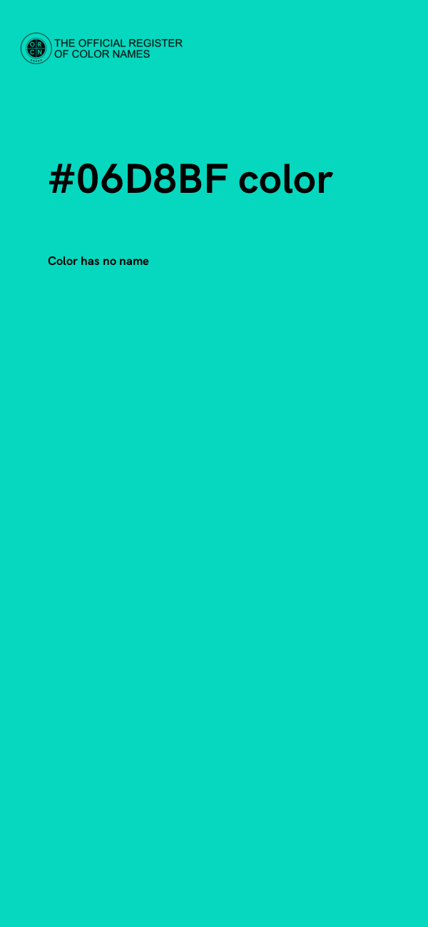 #06D8BF color image