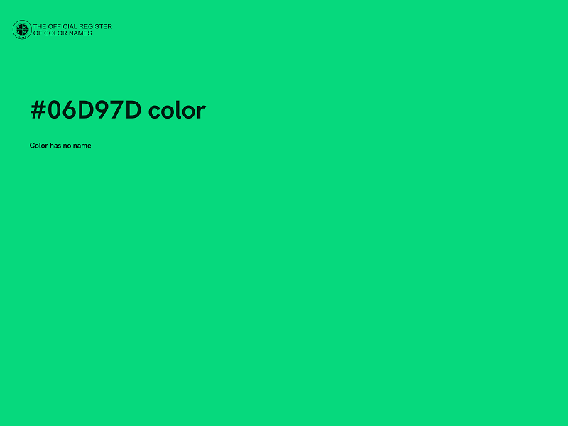 #06D97D color image