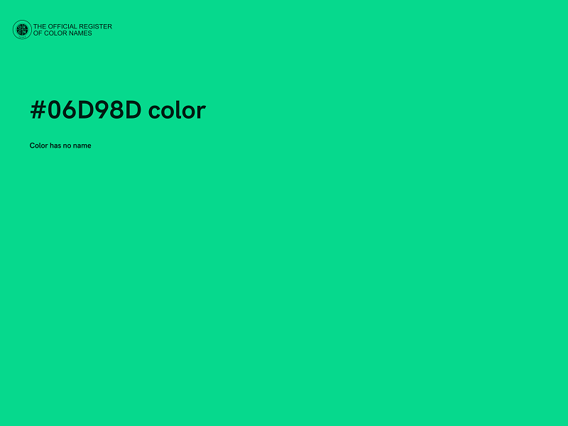 #06D98D color image