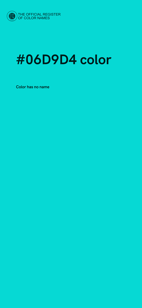#06D9D4 color image