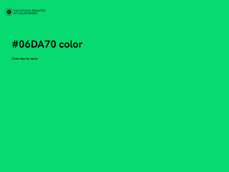 #06DA70 color image