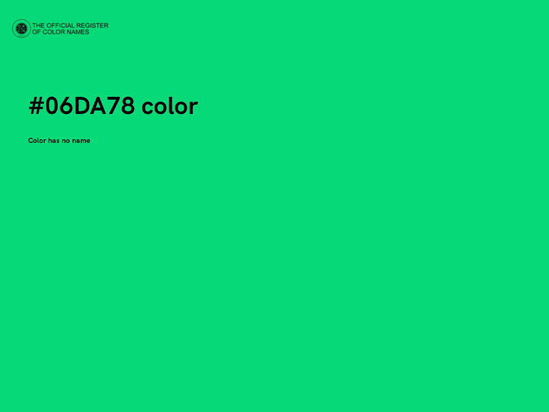 #06DA78 color image